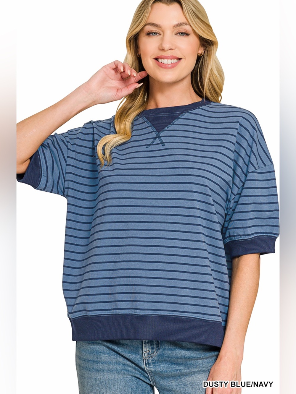 Zenana Striped Pullover Top
